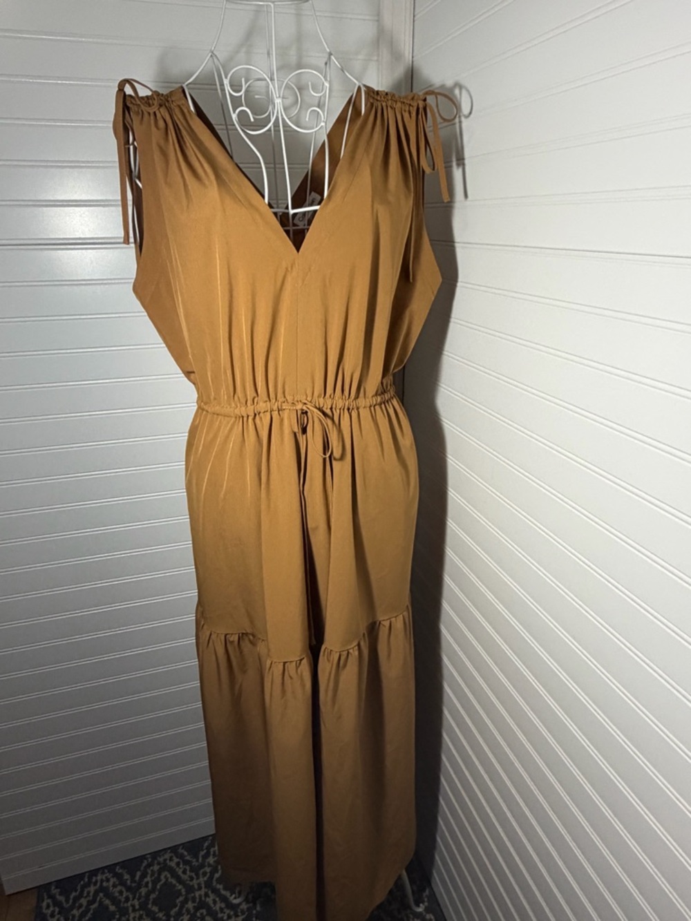 Calvin Klein Deep Tan Maxi Dress - Picture 7 of 11